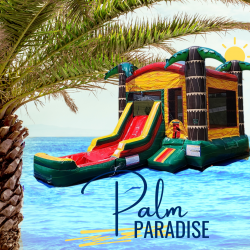 Palm Paradise Bounce House with Slide