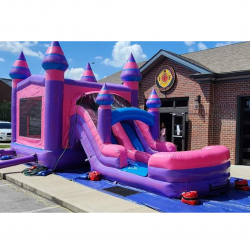 2 1700079621 Purplish Bounce House with Dual Slides