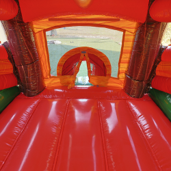 tropical20oasis20mini20dual20combo1 1716693944 Mini Palm Bounce House with Dual Slides