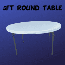 60 Round Table | White