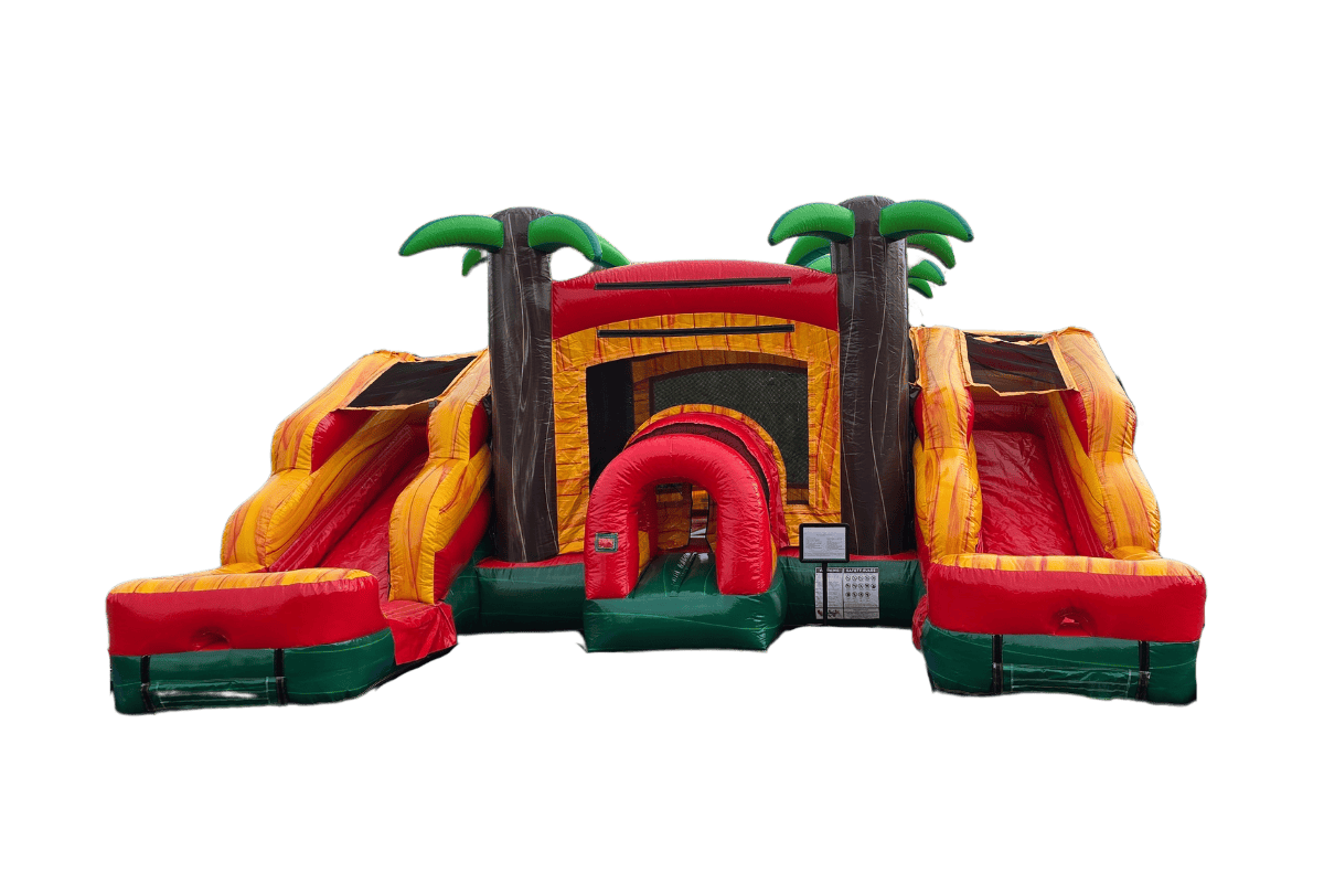 Mini Palm toddler inflatable bounce house rental for young kids with palm tree design. Looking for inflatable rentals near me then look here