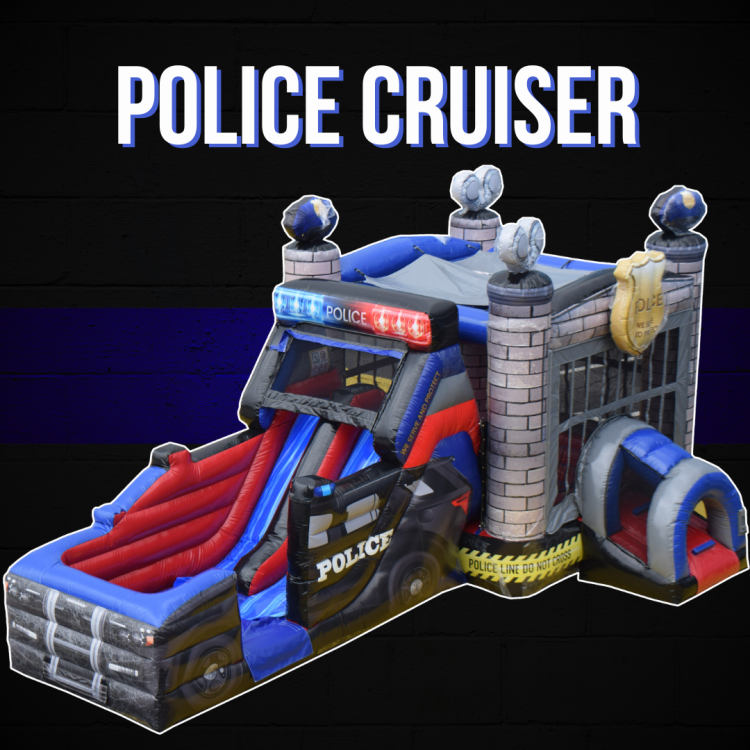 Police Cruiser Bounce House With Water Slides