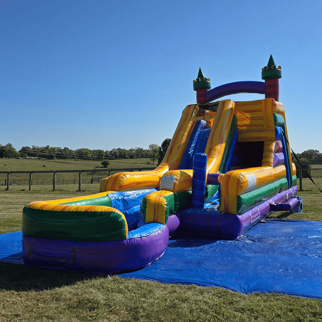Water slide rental in Harrodsburg, KY set up clean and ready for a backyard party