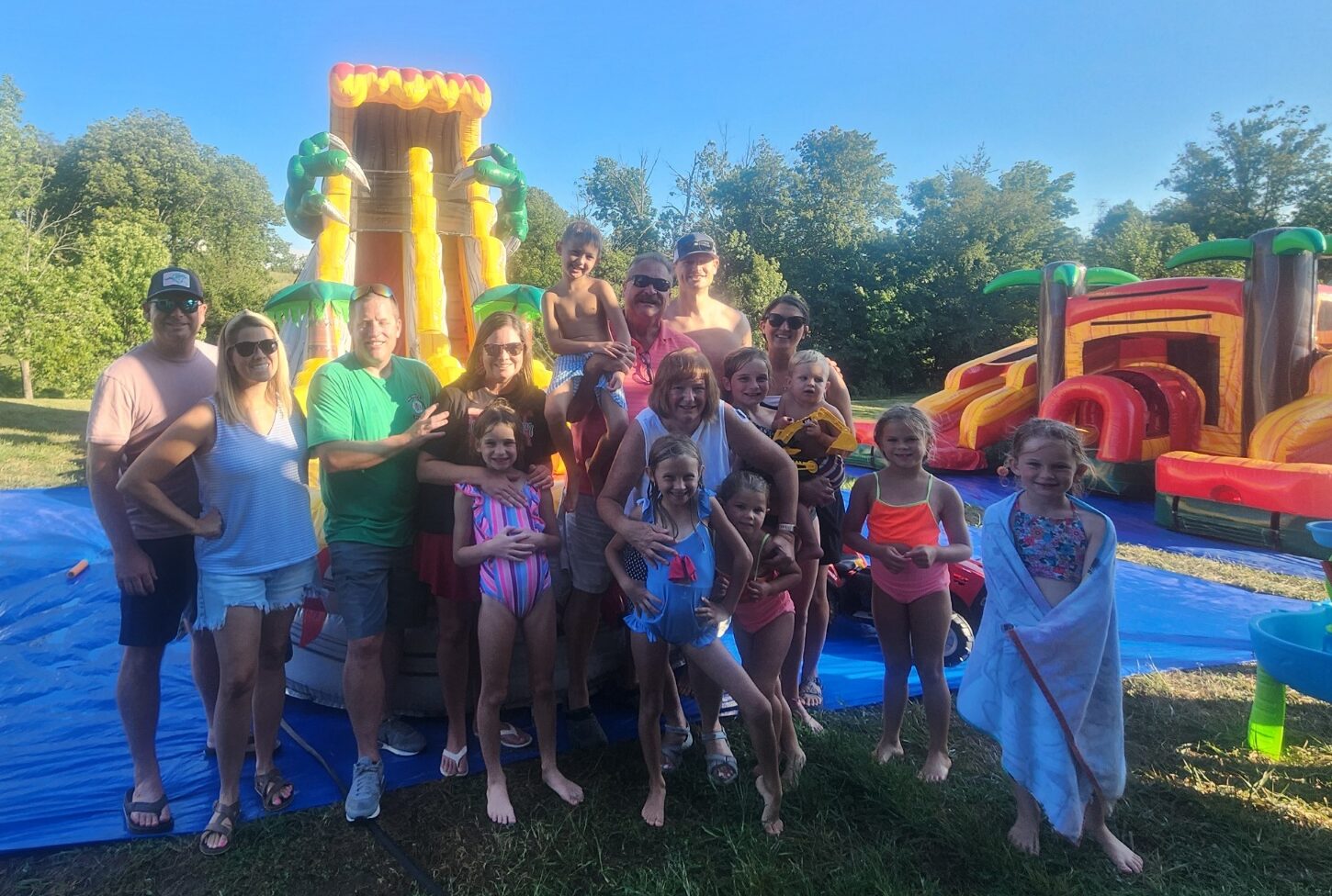 Kids enjoying backyard fun in Stanford KY with inflatable bounce house rentals from Backyard Responders