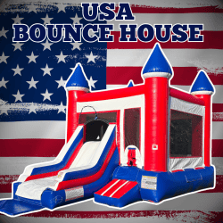 USA Bounce House with Slide