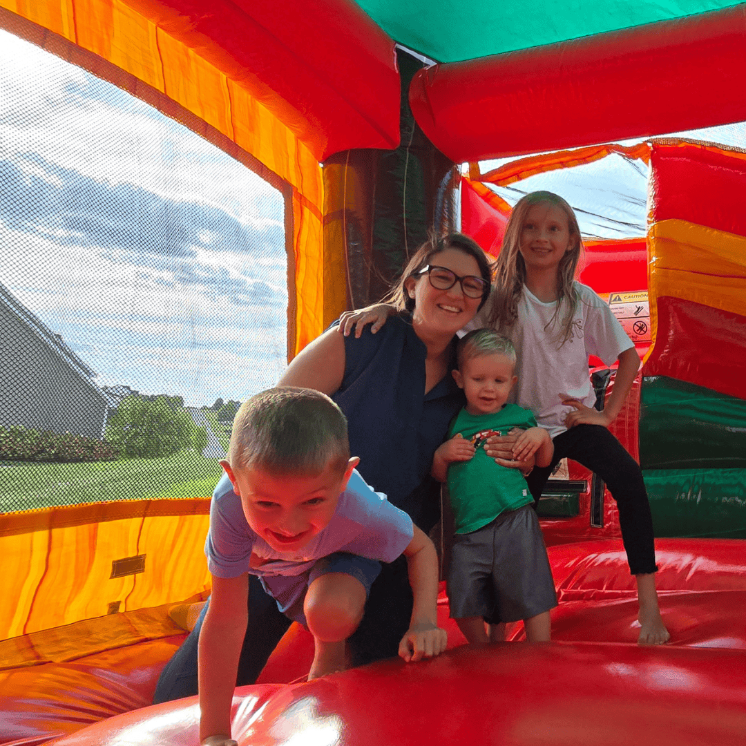 Kids inflatable rentals in Danville, KY set up for birthdays and family gatherings