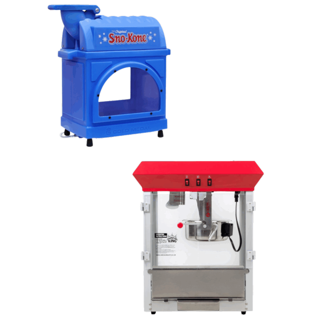 concession rentals. Concession machine rentals. sno cone rentals. popcorn rentals