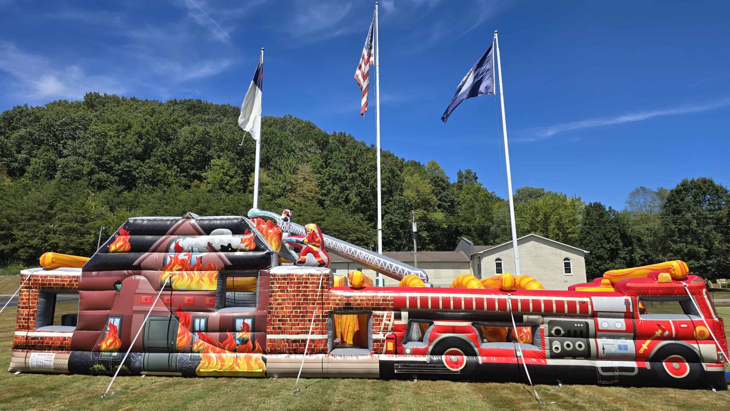 Showcasing obstacle course rental in Danville KY and all the items you could have at your party