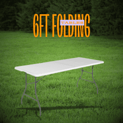 White Folding Table | 6 ft