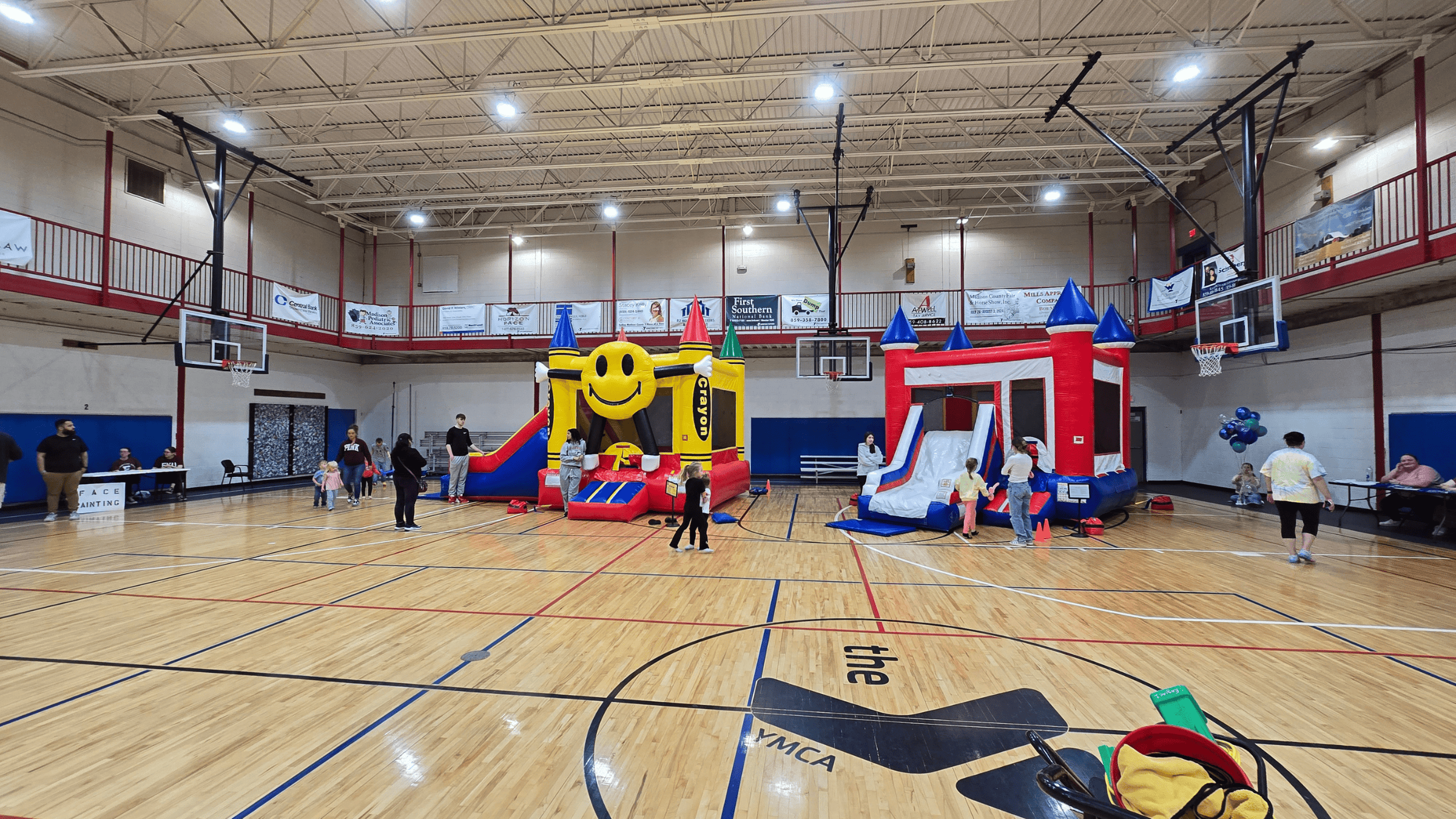 Backyard Responders inflatables at Richmond Family YMCA event